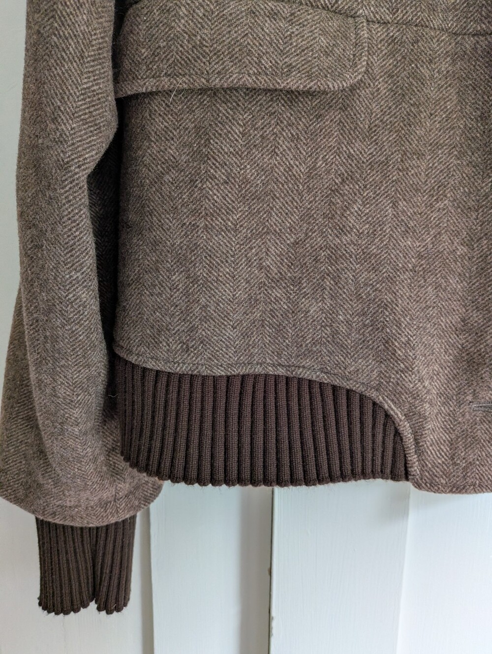 Favorite Daughter "The City" Herringbone Bomber Jacket - Picture 6 of 10